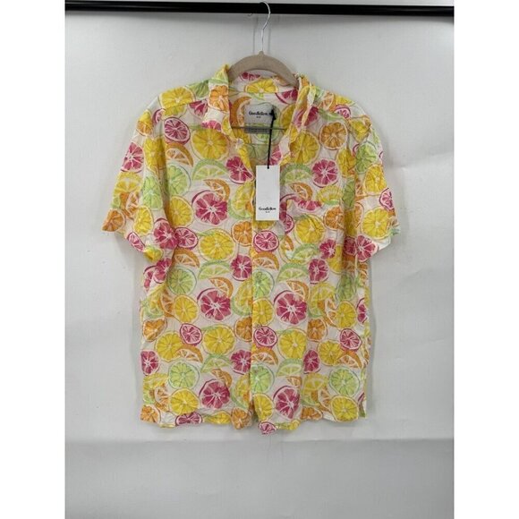 NEW Goodiefellow Fruit Print Summer Pool Side Vacation Standard Fit Medium Top - Picture 1 of 9